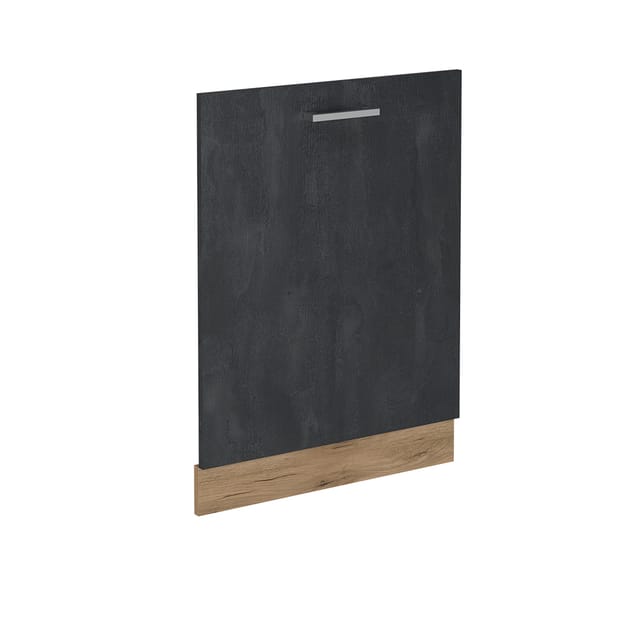 Geschirrspülblende R-line, Schwarz Beton, 60 Cm Ohne Arbeitsplatte Vicco