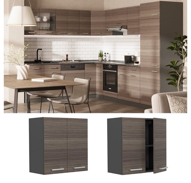 Hängeschrank R-line, Edelgrau, 60 Cm Vicco