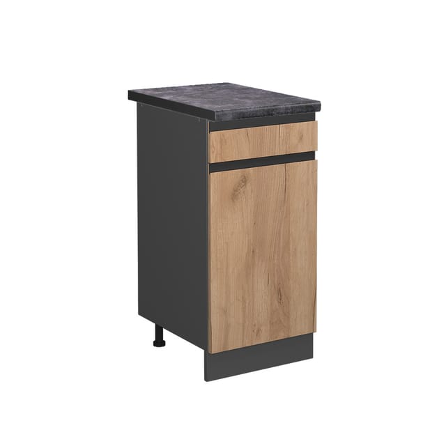 Vicco - Küchenunterschrank R-line, Goldkraft Eiche, 40 Cm , Ap Anthrazit