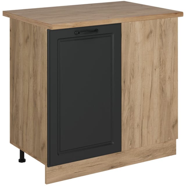 Vicco - Eckunterschrank R-line, Anthrazit Landhaus, 86 Cm , Ap Eiche