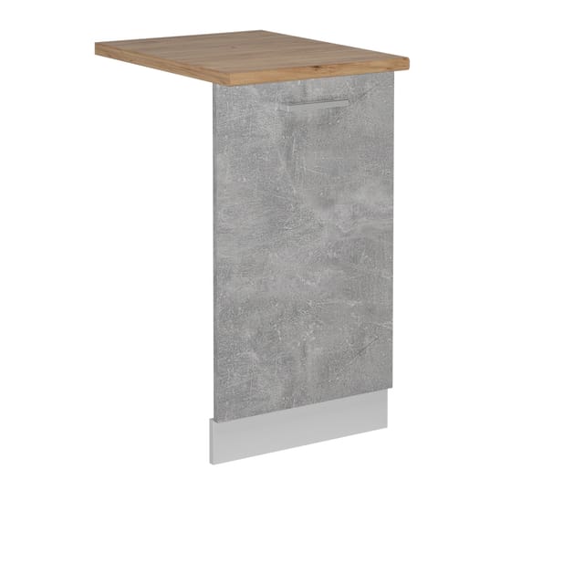 Vicco - Geschirrspülblende R-line, Beton, 45 Cm , Ap Eiche
