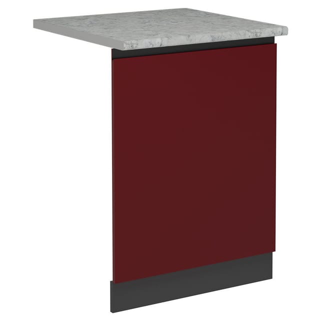 Vicco - Geschirrspülblende R-line, Rot, 60 Cm , Ap Marmor