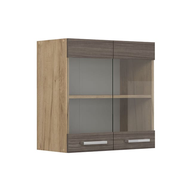 Küchenglashängeschrank R-line, Edelgrau, 60 Cm Vicco