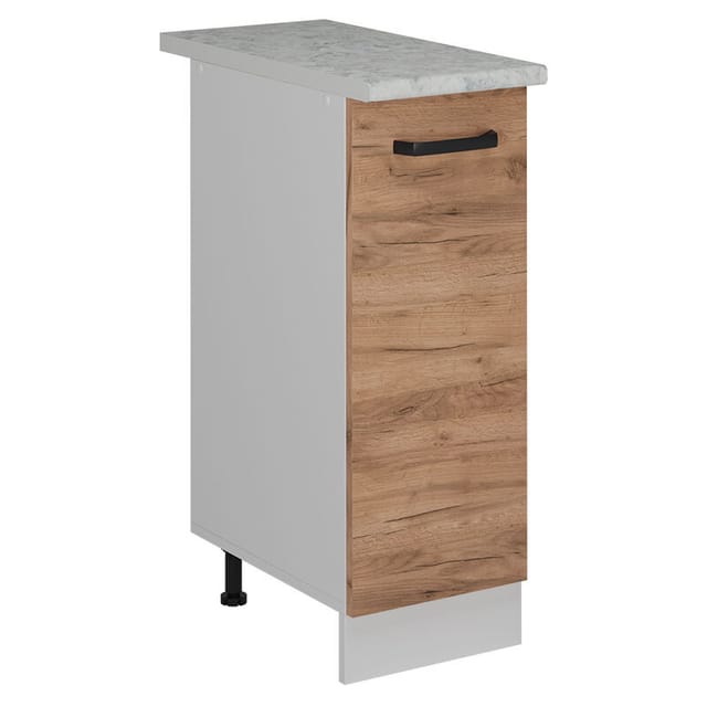 Apothekerschrank R-line, Goldkraft Eiche, 30 Cm Ap Marmor, Vicco