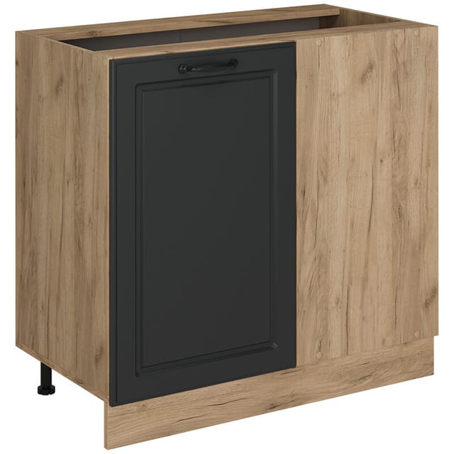 Vicco - Eckunterschrank R-line, Anthrazit Landhaus, 86 Cm Ohne Arbeitsplatte