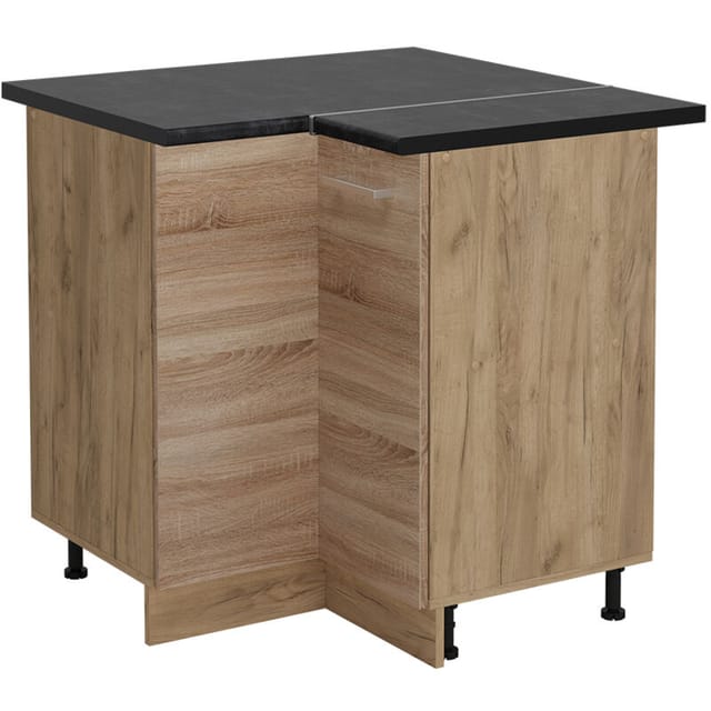 Vicco - Eckunterschrank R-line, Sonoma, 75.6 Cm , Ap Anthrazit