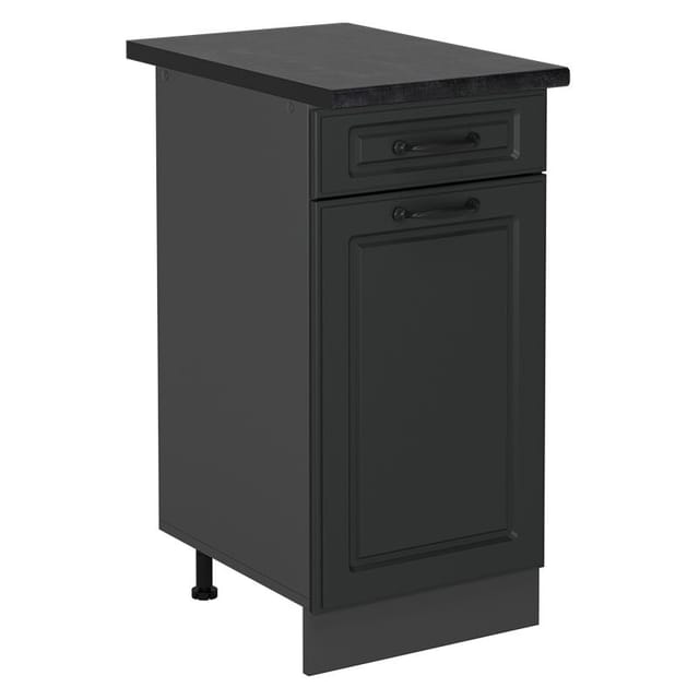 Vicco - Küchenunterschrank R-line, Anthrazit Landhaus, 40 Cm , Ap Anthrazit