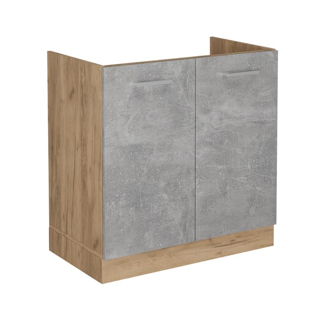Vicco - Spülenunterschrank R-line, Beton, 80 Cm Ohne Arbeitsplatte