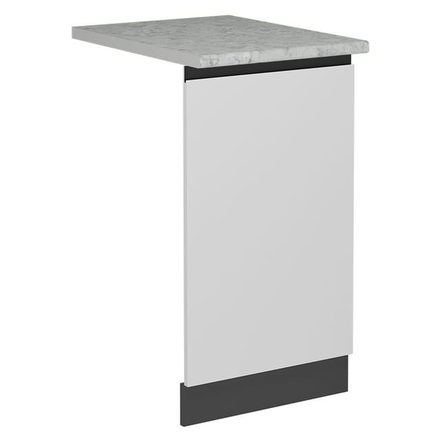 Vicco - Geschirrspülblende R-line, Weiß, 45 Cm , Ap Marmor