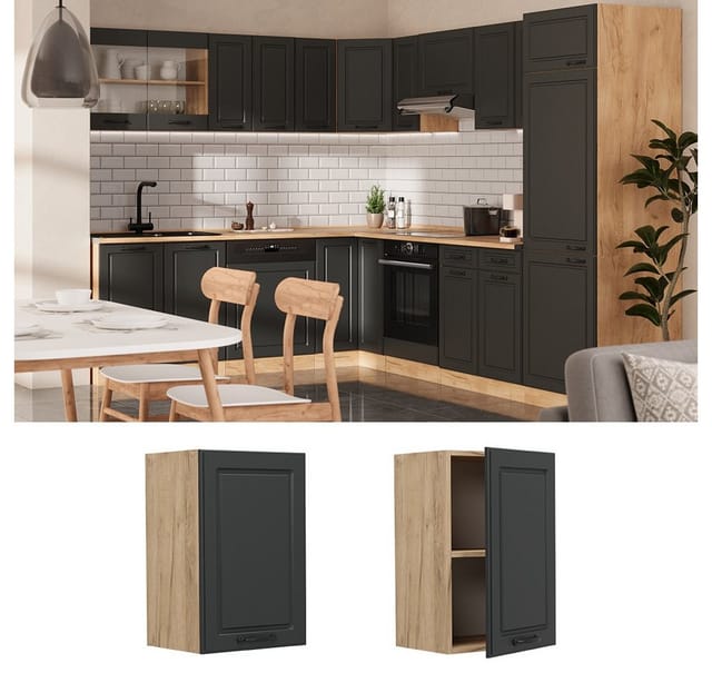 Hängeschrank R-line, Anthrazit Landhaus, 40 Cm Vicco