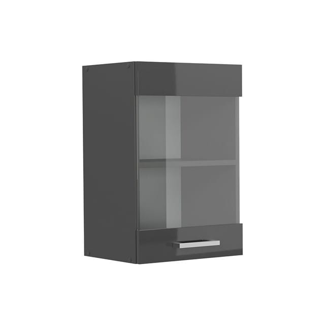 Vicco - Küchenglashängeschrank R-line, Anthrazit Hochglanz, 40 Cm