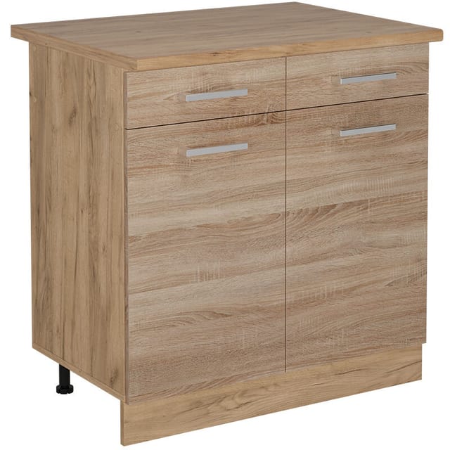Vicco - Küchenunterschrank R-line, Sonoma, 80 Cm , Ap Eiche