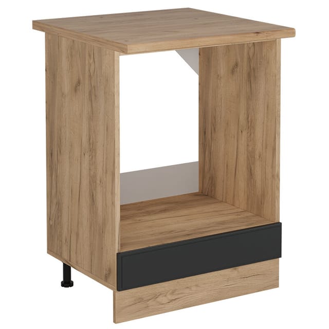 Vicco - Herdumbauschrank R-line, Anthrazit Landhaus, 60 Cm , Ap Eiche