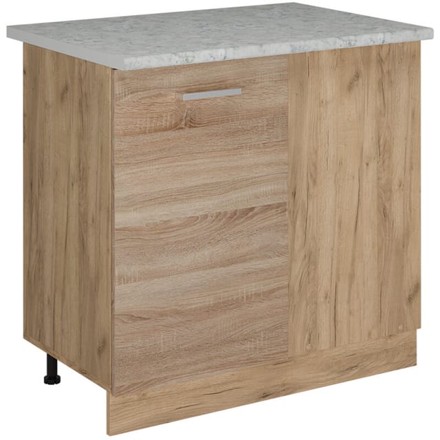 Vicco - Eckunterschrank R-line, Sonoma, 86 Cm Ap Marmor