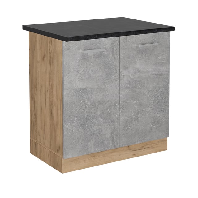 Vicco - Spülenunterschrank R-line, Beton, 80 Cm , Ap Anthrazit