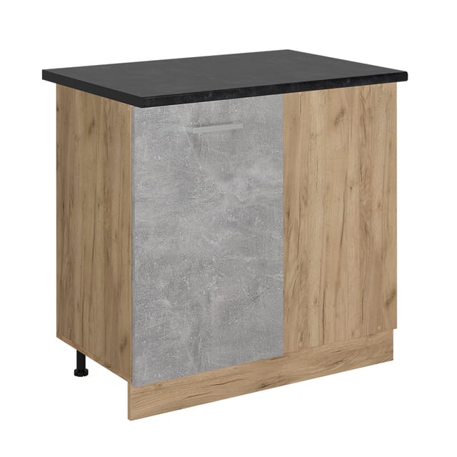 Vicco - Eckunterschrank R-line, Beton, 86 Cm , Ap Anthrazit