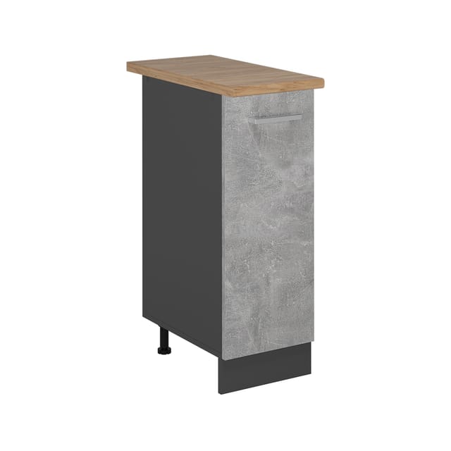 Vicco - Apothekerschrank R-line, Beton, 30 Cm , Ap Eiche