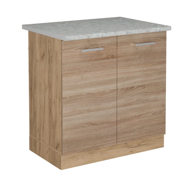 Vicco - Küchenunterschrank R-line, Sonoma, 80 Cm Ap Marmor