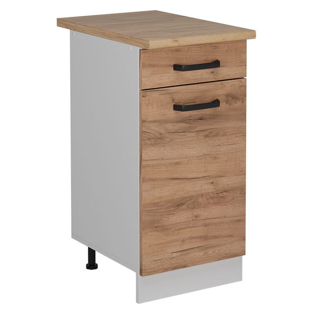 Küchenunterschrank R-line, Goldkraft Eiche, 40 Cm Ap Eiche, Vicco