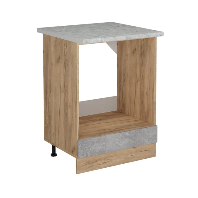 Vicco - Herdumbauschrank R-line, Beton, 60 Cm Ap Marmor