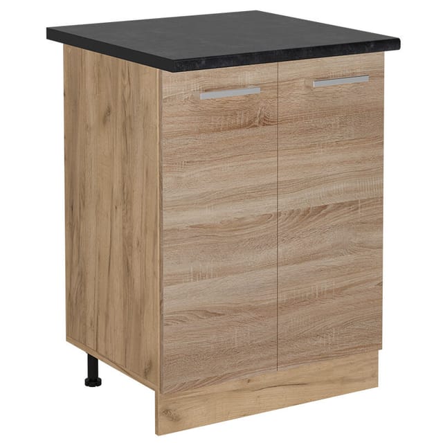 Küchenunterschrank R-line, Sonoma, 60 Cm , Ap Anthrazit, Vicco