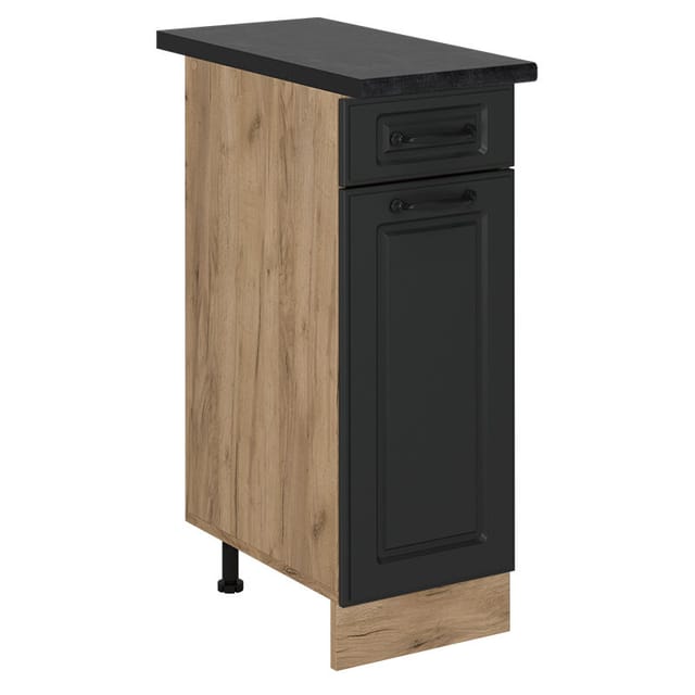 Vicco - Küchenunterschrank R-line, Anthrazit Landhaus, 30 Cm , Ap Anthrazit