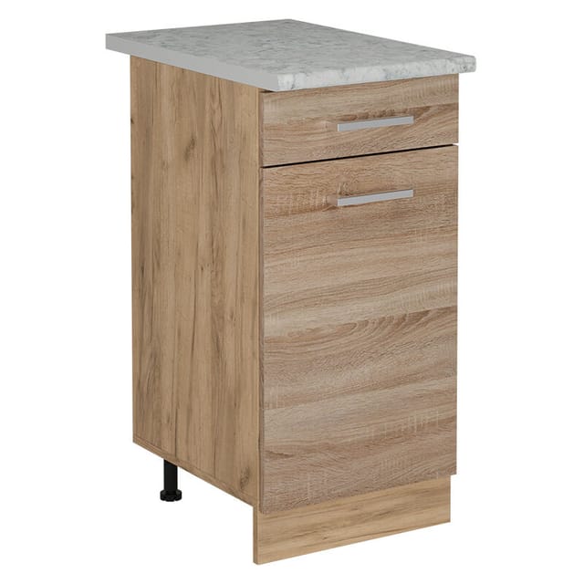 Küchenunterschrank R-line, Sonoma, 40 Cm Ap Marmor Vicco