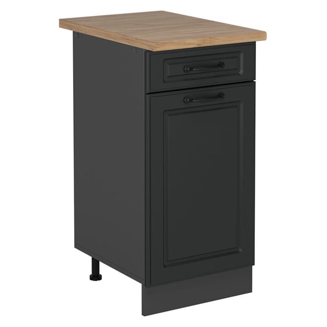 Vicco - Küchenunterschrank R-line, Anthrazit Landhaus, 40 Cm , Ap Eiche