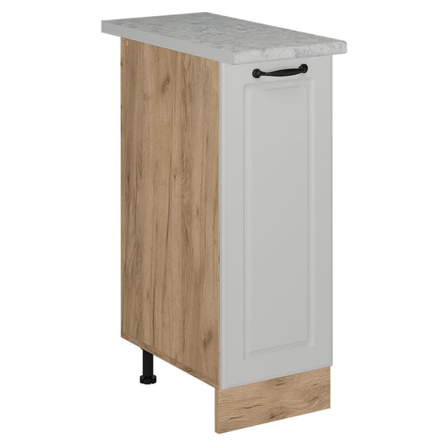 Vicco - Apothekerschrank R-line, Weiß Landhaus, 30 Cm Ap Marmor