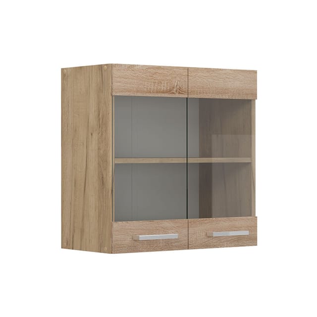 Vicco - Küchenglashängeschrank R-line, Sonoma, 60 Cm