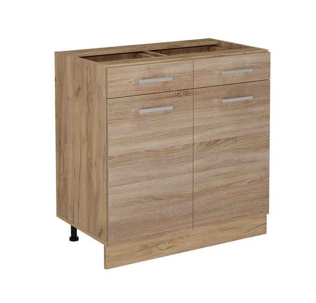 Vicco - Küchenunterschrank R-line, Sonoma, 80 Cm Ohne Arbeitsplatte