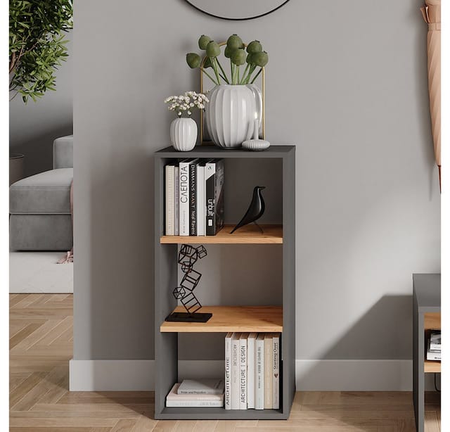 Vicco - Standregal Orlando, Anthrazit/goldkraft Eiche, 40 X 80.1 Cm