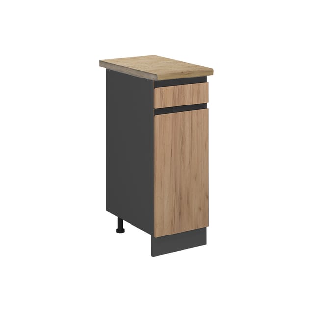 Küchenunterschrank R-line, Goldkraft Eiche, 30 Cm , Ap Eiche Vicco