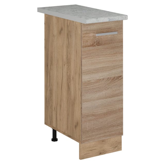 Vicco - Apothekerschrank R-line, Sonoma, 30 Cm Ap Marmor