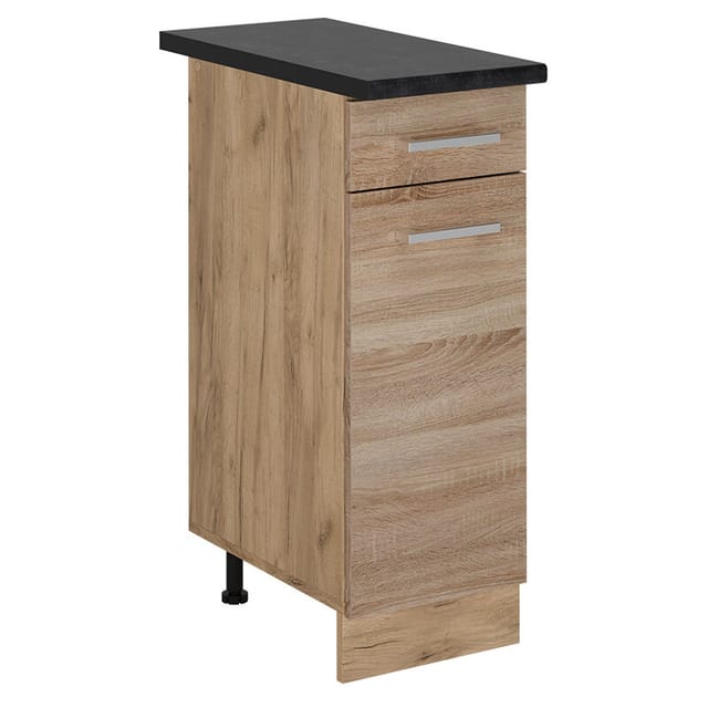 Küchenunterschrank R-line, Sonoma, 30 Cm , Ap Anthrazit Vicco