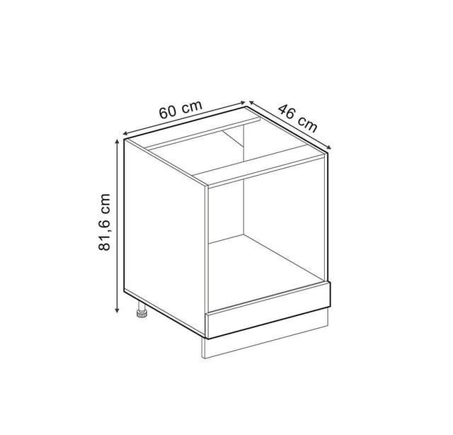Vicco - Herdumbauschrank R-line, Sonoma, 60 Cm Ohne Arbeitsplatte