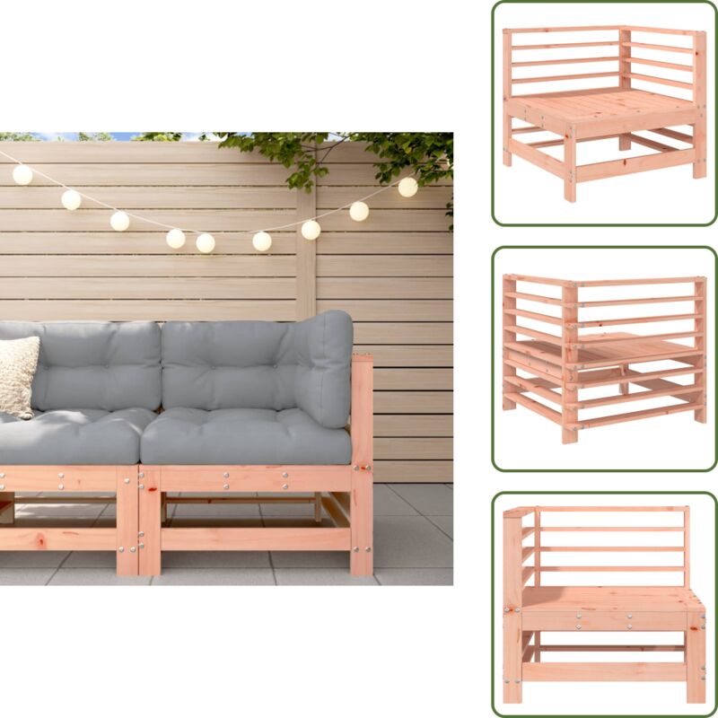 Garten-ecksofa Massivholz Douglasie - Gartensofa - Eckbank - Lounge Möbel - Gartenmöbeln - Douglasie