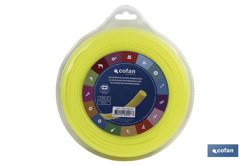 Runder Nylonfaden Für Rasenmäher 54 M X 3 Mm