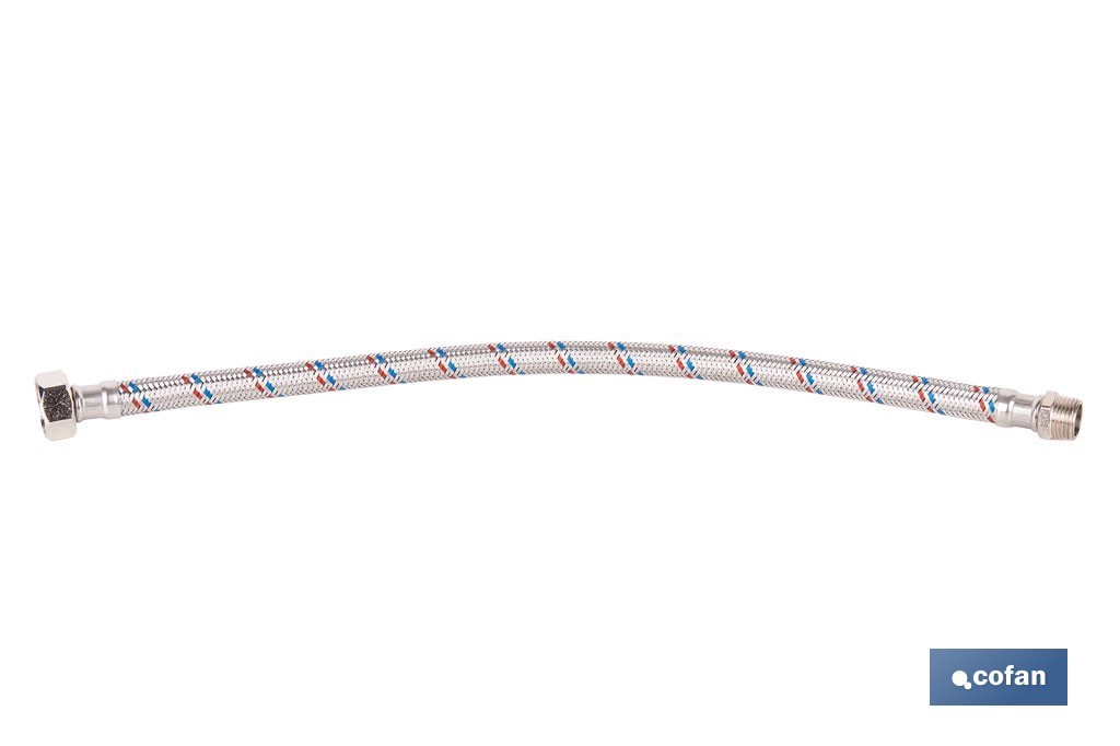 Edelstahlflexibler Anschluss Für Warmwassergerät 1/2 X 1/2 50 Cm