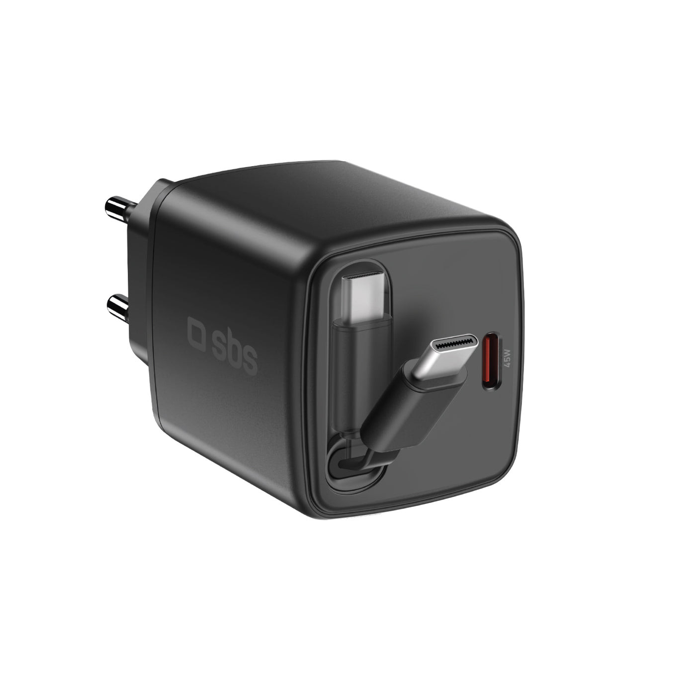 Sbs Tetrret45wk Ladegerät Für Mobilgeräte Universal Schwarz Ac Schnellladung Drinnen