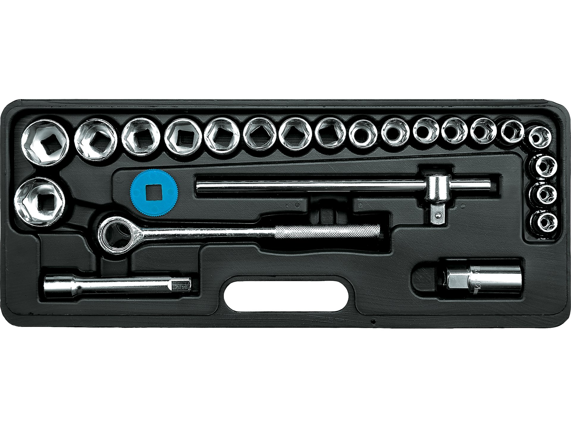 Steckschlüsselsatz 1/2" 8–30 Mm, 24-tlg.