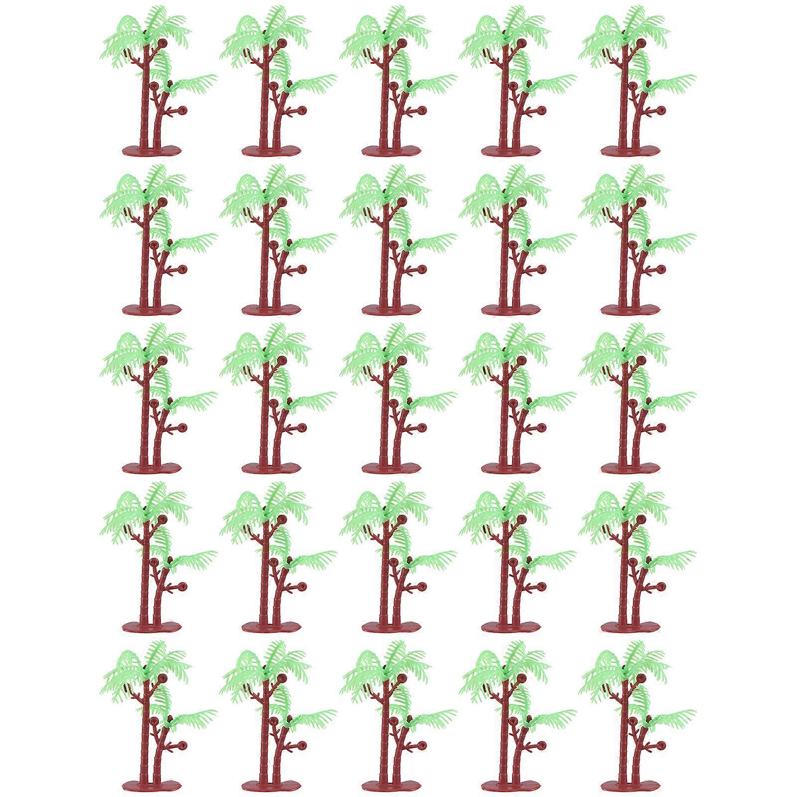 25-teiliges Set: Modelleisenbahn-baum, Mini-palme, Modellbaum, Mini-landschaftsbaum, Miniaturbaum, Zugbaum
