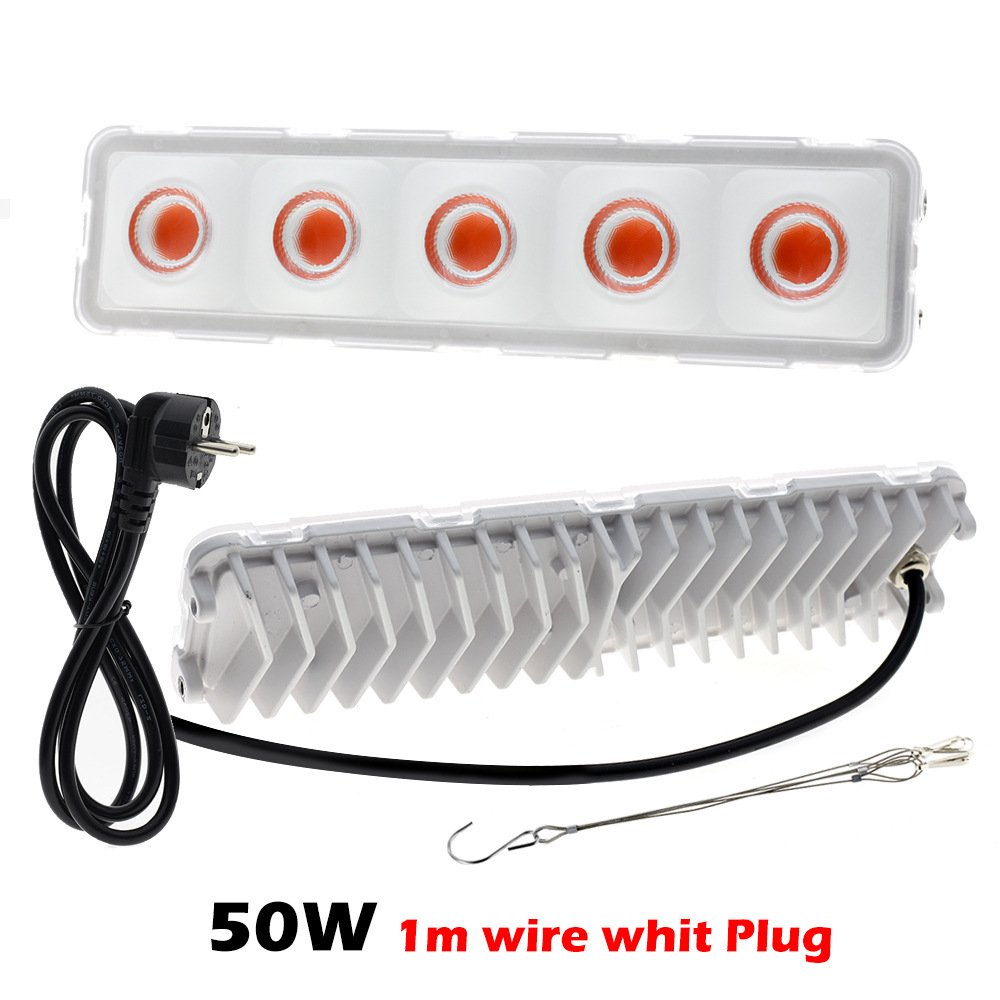 Led-pflanzenlampe Für Den Innenbereich – Vollspektrum-beleuchtung, 50 W, 1,5 M Länge, Eu-stecker, Ideal Für Wachstum, Blüte Und Ernte