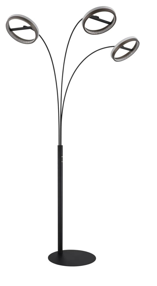 Stehlampe Stehleuchte Wohnzimmerlampe Beweglich Schwarz Touchdimmer Led H 190 Cm