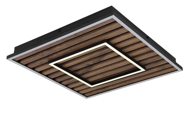 Globo Lighting - Deckenlampe Deckenleuchte Panel Holzlampe Wohnzimmerlampe 2 Stufen Led L 45 Cm