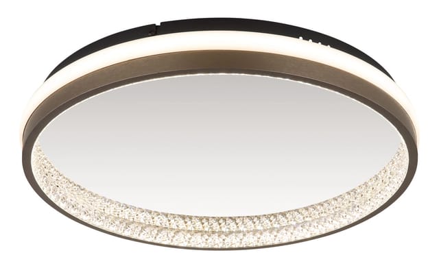 Globo Lighting - Deckenlampe Deckenleuchte Wohnzimmerlampe Grau Kristalle 3 Stufen Led D 39,7 Cm