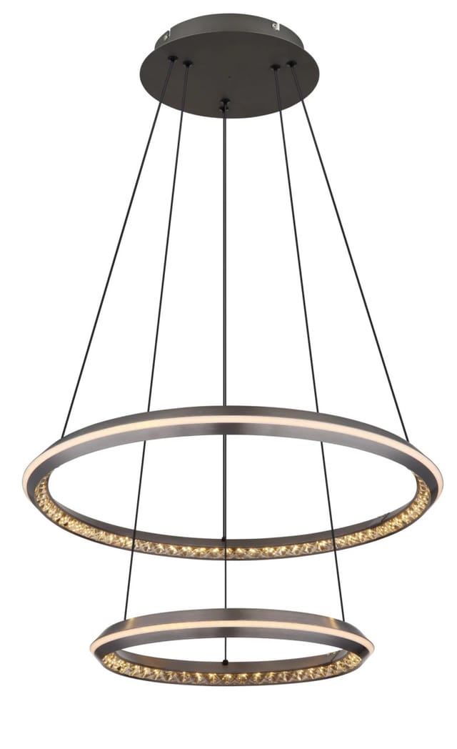 Hängelampe Esstischleuchte Pendellampe Dimmbar Fernbedienung Kristalle Led 150cm