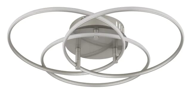 Globo Lighting - Deckenleuchte Deckenlampe Schlafzimmerleuchte Ringe Alu Verstellbar Silber Led
