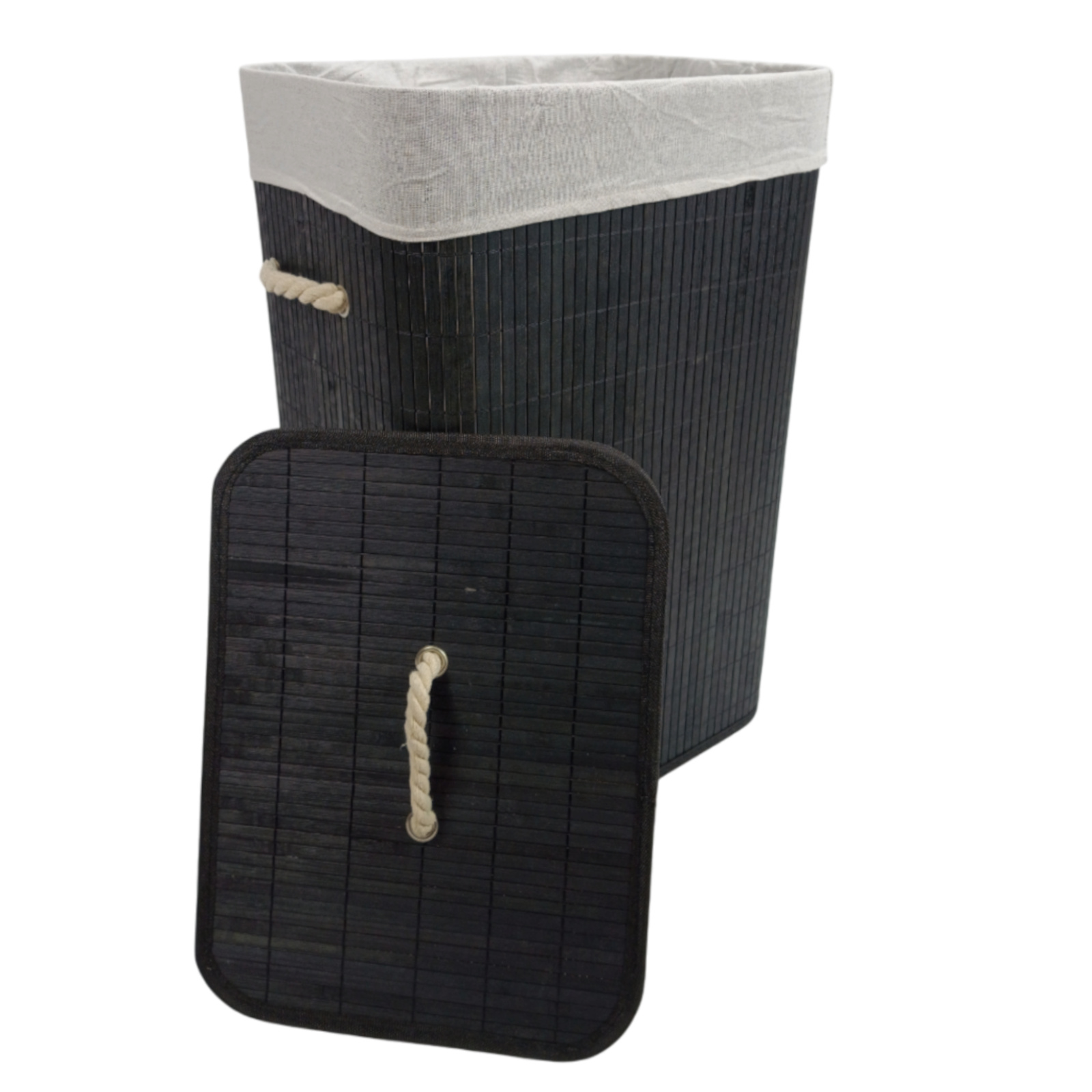 Schwarzer Wäschekorb Für Badezimmerkleidung, 72 L, 40 X 30 X 60 Cm, Begryf
