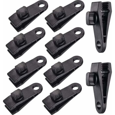 10er-set Planenclips Für Zelte, Planenklammern, Markisenclips, Zeltclips, Für Autozelte, Planen, Markisen, Camping, Schwarz